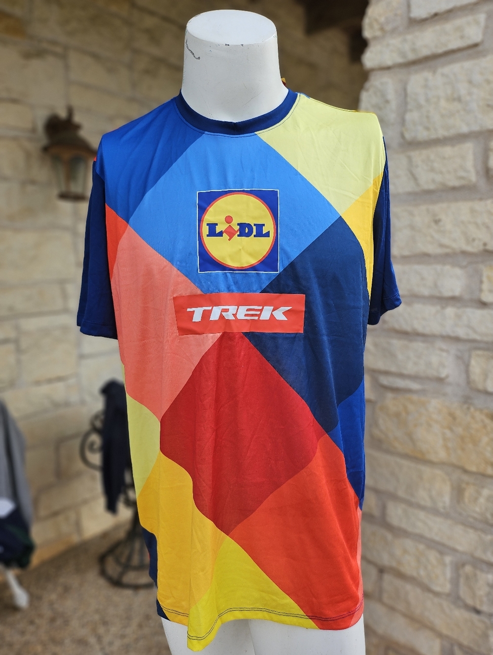 New W Tag Crivit Lidl Trek Colorblock Polyester Cycling Jersey L